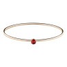 Bracelet Jonc flexible Lepage Pur en or rose et rubis LEP3RR