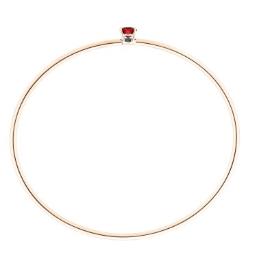 Bracelet Jonc flexible Lepage Pur en or rose et rubis LEP3RR