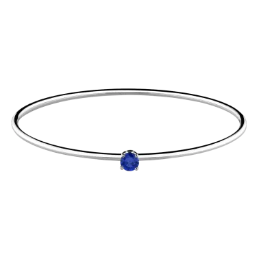 Bracelet Jonc flexible Lepage Pur en or blanc et saphir LEP3SG