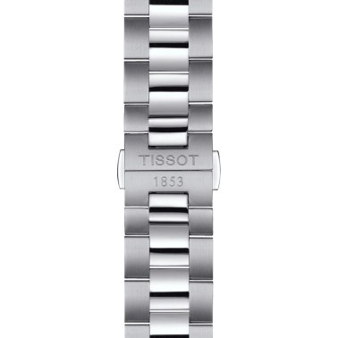 Montre Tissot T-Classic Gentleman Powermatic 80 Silicium cadran bleu bracelet acier 40 mm