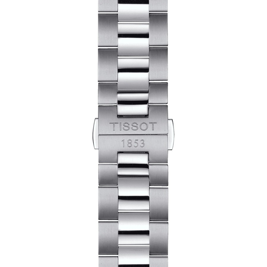 Montre Tissot T-Classic Gentleman Powermatic 80 Silicium cadran bleu bracelet acier 40 mm