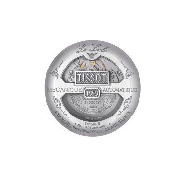 Montre Tissot T-Classic Le Locle Powermatic 80 cadran noir bracelet acier 39,3 mm T006.407.11.053.00