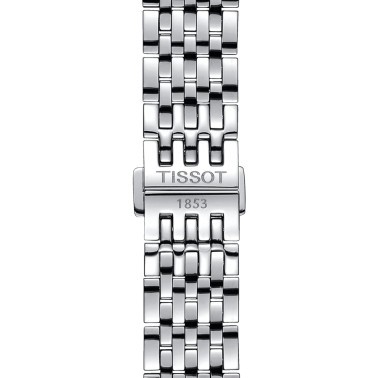 Montre Tissot T-Classic Le Locle Powermatic 80 cadran noir bracelet acier 39,3 mm T006.407.11.053.00