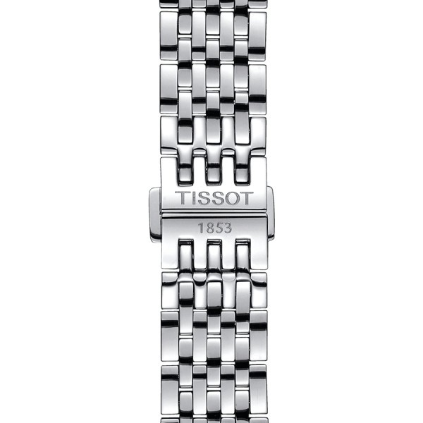 Montre Tissot T-Classic Le Locle Powermatic 80 cadran noir bracelet acier 39,3 mm T006.407.11.053.00