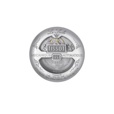 Montre Tissot T-Classic Le Locle Powermatic 80 cadran noir chiffres romains bracelet cuir noir 39,3 mm