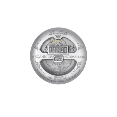 Montre Tissot T-Classic Le Locle Powermatic 80 cadran noir chiffres romains bracelet cuir noir 39,3 mm T006.407.16.053.00