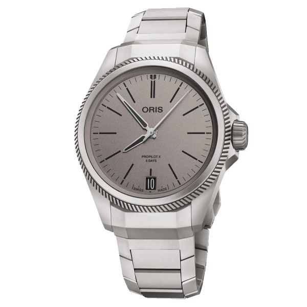 Oris ProPilot X Calibre 400 Titanium automatic watch grey dial titanium bracelet 39 mm