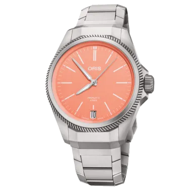 Oris ProPilot X Calibre 400 Titanium automatic watch salmon dial titanium bracelet 39 mm