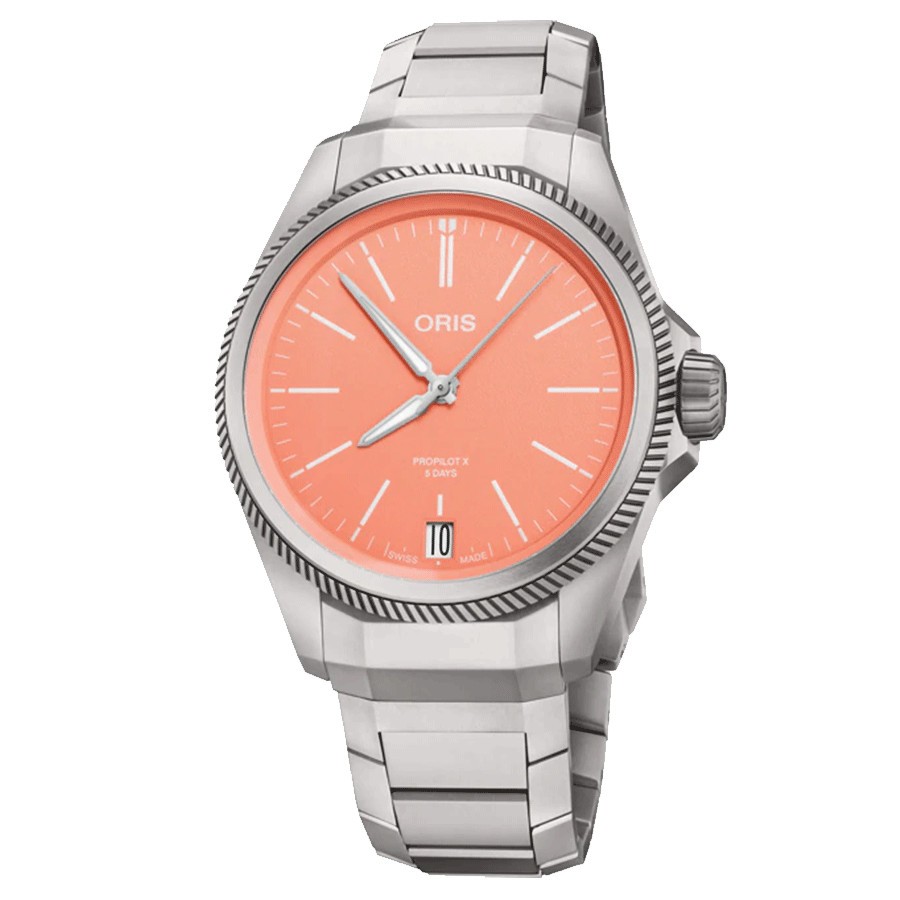Oris ProPilot X Calibre 400 salmon dial 01 400 7778 7158 07 7 20 01TLC Lepage