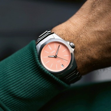 Oris ProPilot X Calibre 400 Titanium automatic watch salmon dial titanium bracelet 39 mm