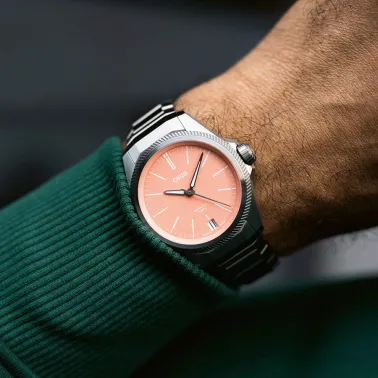 Oris ProPilot X Calibre 400 Titanium automatic watch salmon dial titanium bracelet 39 mm