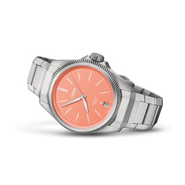 Oris ProPilot X Calibre 400 Titanium automatic watch salmon dial titanium bracelet 39 mm