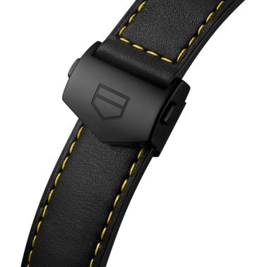 Montre TAG Heuer Formula 1 x Senna Chronographe quartz cadran gris bracelet cuir noir 43 mm CAZ101AJ.FC6487