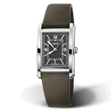 Montre Oris Rectangular cadran vert 01 561 7783 4063 07 5 19 16