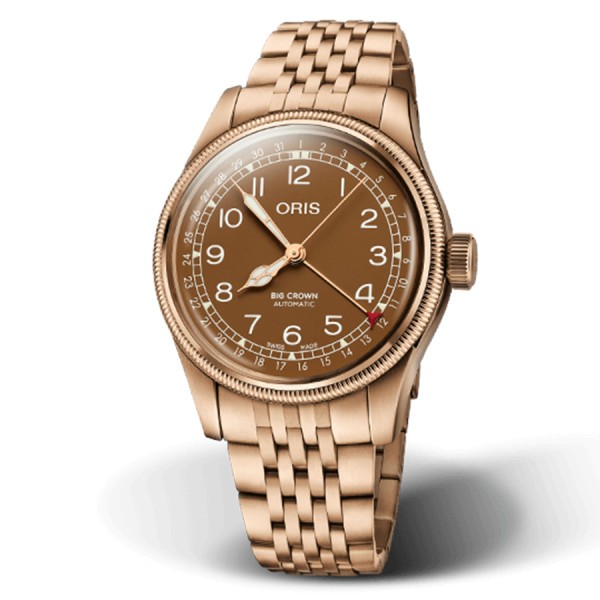 Oris Big Crown Bronze Pointer Date Automatic watch brown dial bronze bracelet 40 mm