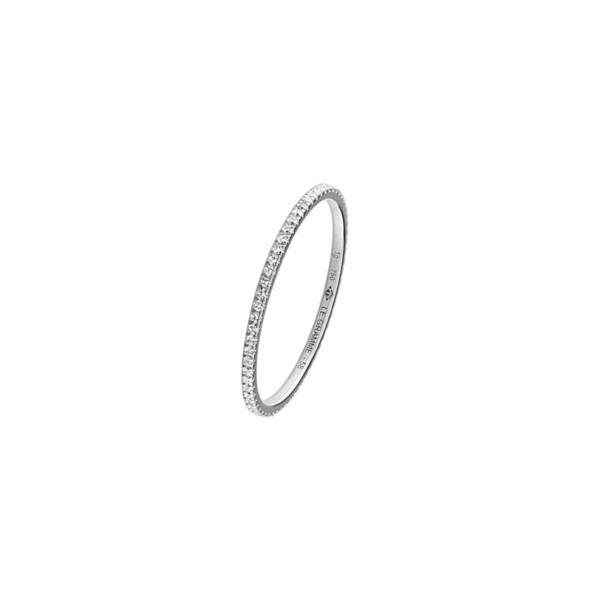 Le Gramme La 1g wedding ring in white gold 750 Smooth Polished and diamonds