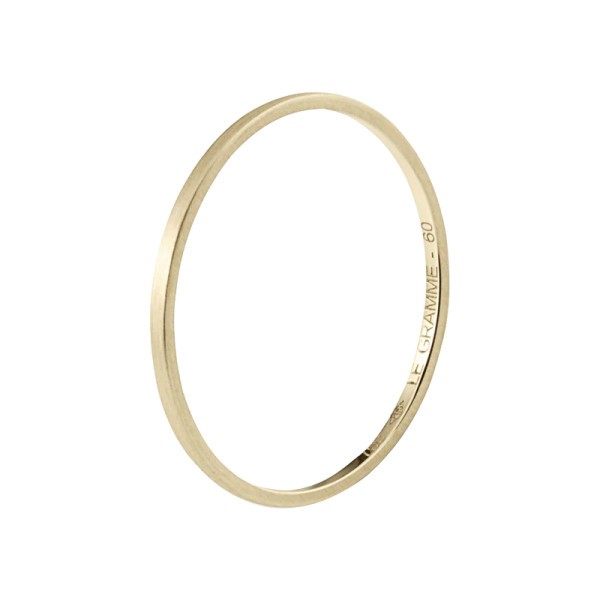 Le Gramme La 1g wedding ring in yellow gold 750 Smooth Brushed