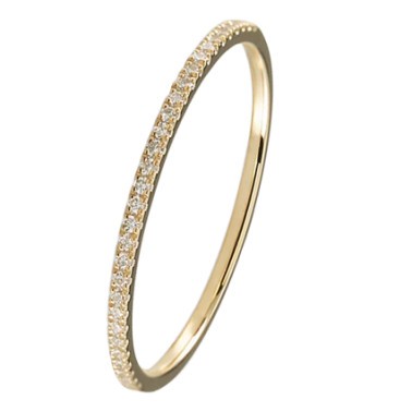 Le Gramme La 1g wedding ring in yellow gold 750 Smooth Polished and half-turn diamonds