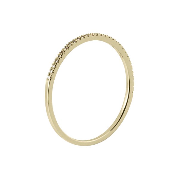 Alliance Le Gramme La 1g en or jaune 750 Lisse Poli et diamants en demi-tour LG_AOJPO012_01