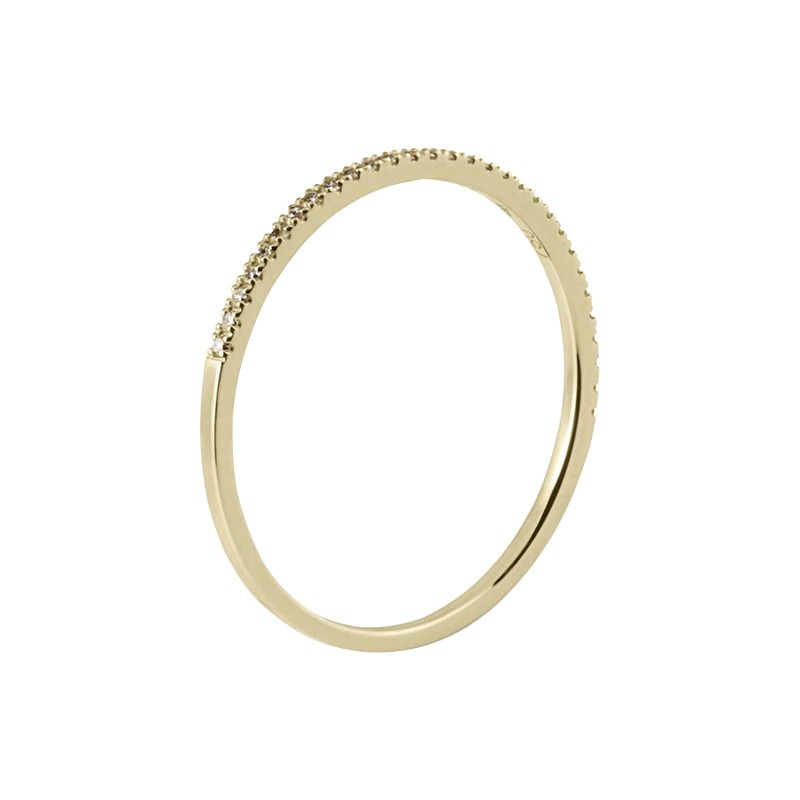Alliance Le Gramme La 1g en or jaune 750 Lisse Poli et diamants en demi-tour LG_AOJPO012_01
