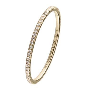 Le Gramme La 1g wedding ring in white gold 750 Smooth Polished and diamonds