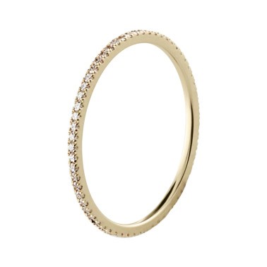 Alliance Le Gramme La 1g en or jaune 750 Lisse Poli et diamants en tour complet LG_AOJPO013_01