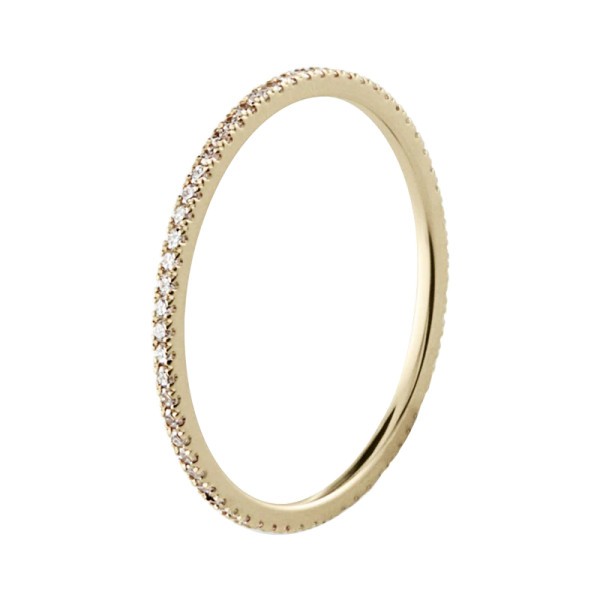 Alliance Le Gramme La 1g en or jaune 750 Lisse Poli et diamants en tour complet LG_AOJPO013_01