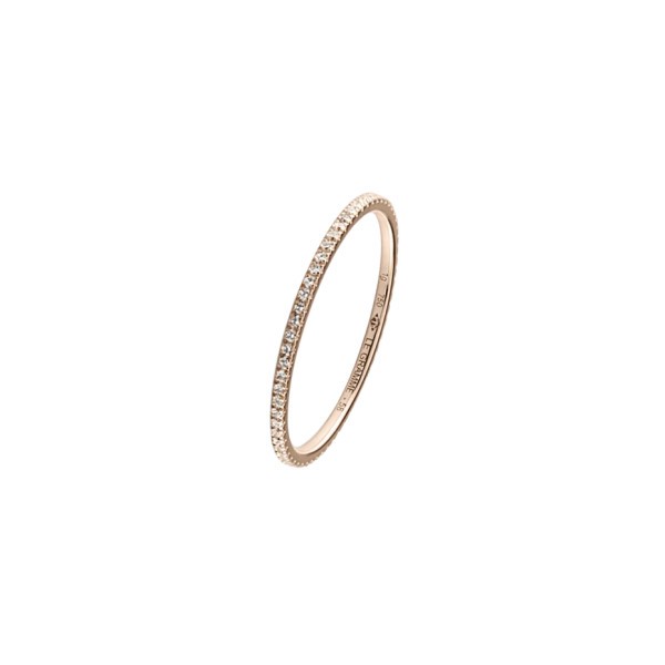 Le Gramme La 1g wedding ring in red gold 750 Smooth Polished and diamonds