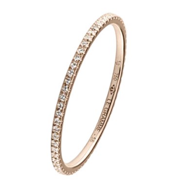 Alliance Le Gramme La 1g en or rouge 750 Lisse Poli et diamants en tour complet LG_AORPO013_01