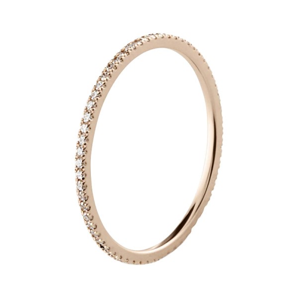 Alliance Le Gramme La 1g en or rouge 750 Lisse Poli et diamants en tour complet LG_AORPO013_01