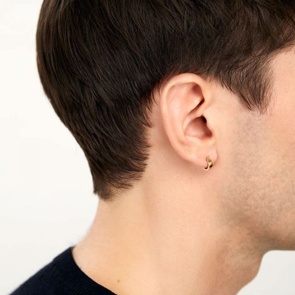 Boucle d'oreille Le Gramme Ruban en or rouge 750 Lisse Poli 1,9 gr LGCORPO011119