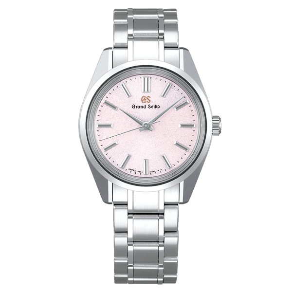 Grand Seiko Heritage 44GS "Sakura-kakushi" Limited Edition 55th Anniversary watch mechanical pink dial steel bracelet 36.5 mm