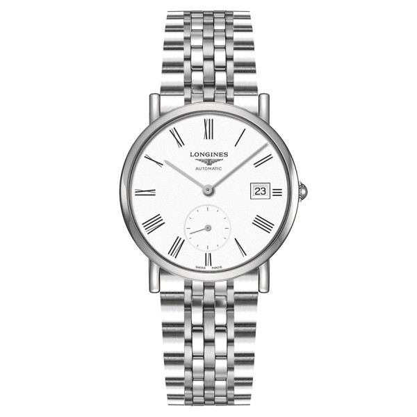 Longines Elegant Collection automatic watch white dial steel bracelet 34.5 mm L4.312.4.11.6