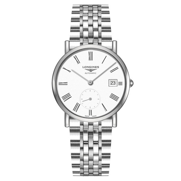 Montre Longines Elegant Collection automatique cadran blanc bracelet acier 34,5 mm L4.312.4.11.6