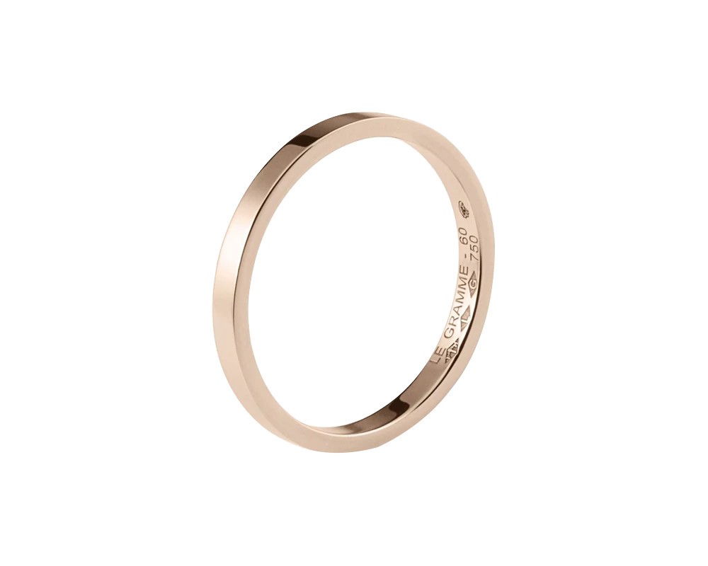 Alliance Le Gramme Ruban La 3g en or rouge 750 Lisse Poli LGAORPOF01103