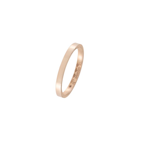 Le Gramme Ruban wedding ring La 3g in polished red gold 750