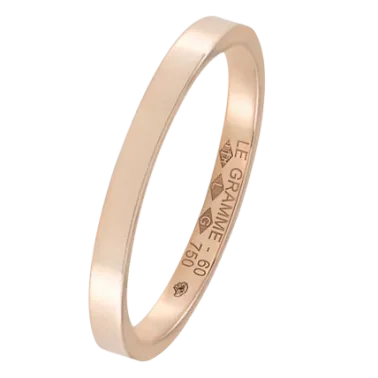 Alliance Le Gramme Ruban La 3g en or rouge 750 Lisse Poli LGAORPOF01103