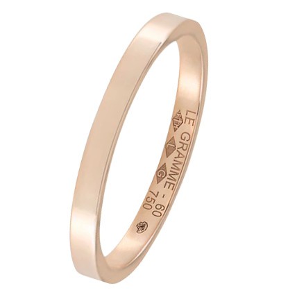 Alliance Le Gramme Ruban La 3g en or rouge 750 Lisse Poli LGAORPOF01103