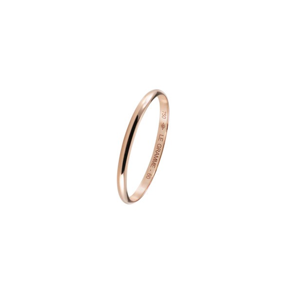Le Gramme Demi-Jonc wedding ringLa 1g in red gold 750 Smooth Polished