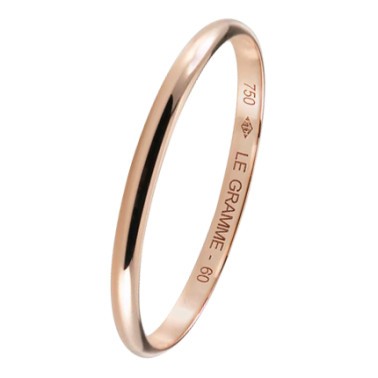 Le Gramme Demi-Jonc wedding ringLa 1g in red gold 750 Smooth Polished