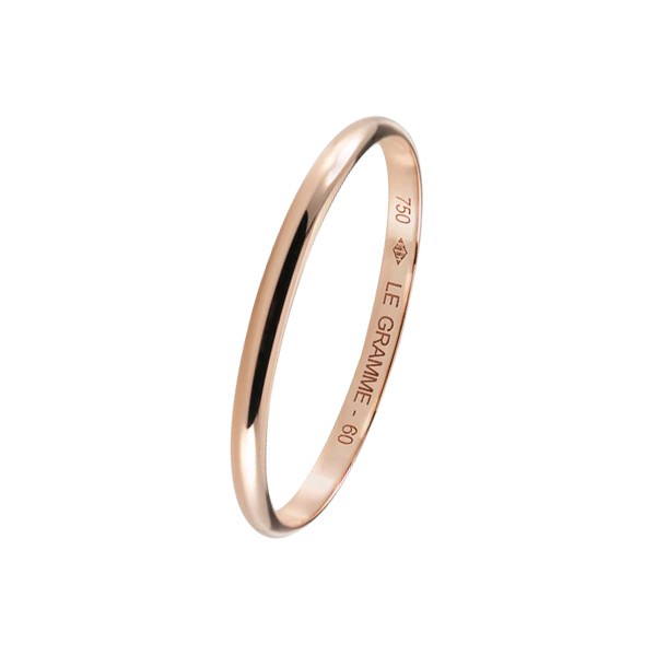 Alliance Le Gramme Demi-Jonc La 1g en or rouge 750 Lisse Poli LG_AORPODJ011_01