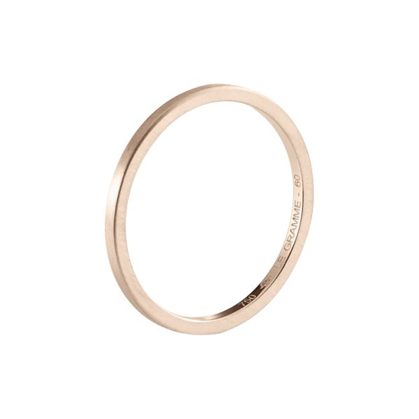 Alliance Le Gramme Ruban 1,4 mm La 2g en or rouge 750 Lisse Brossé LG_AORBRF011_02