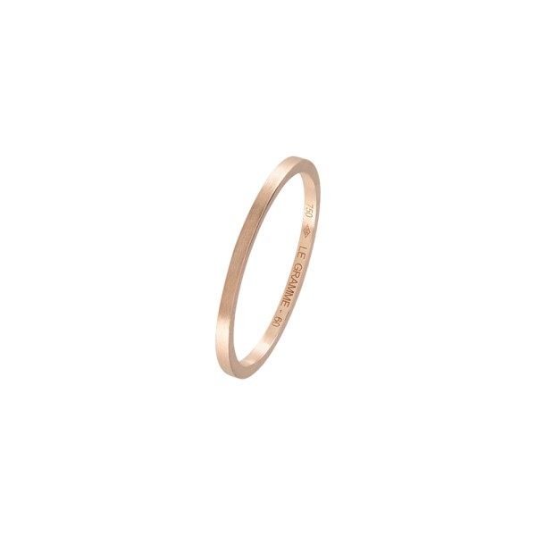 Le Gramme Ruban wedding ring 1.4 mm La 2g in red gold 750 Smooth Brushed
