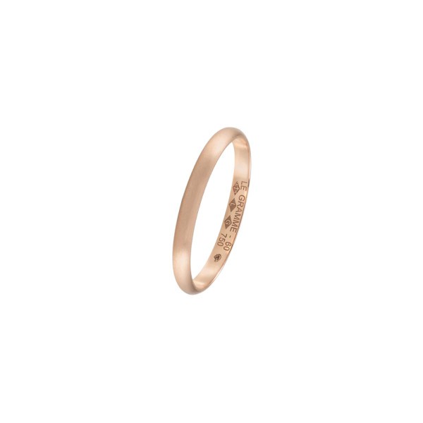 Le Gramme Demi-Jonc wedding ringLa 2g in red gold 750 Smooth Brushed