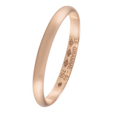 Alliance Le Gramme Demi-Jonc La 2g en or rouge 750 Lisse Brossé LG_AORBRDJ011_02