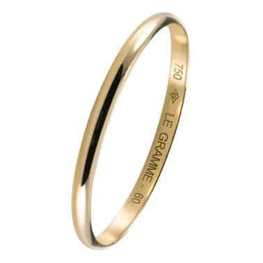 Le Gramme Demi-Jonc wedding ringLa 1g in yellow gold 750 Smooth Polished