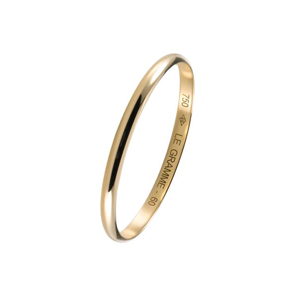 Le Gramme Demi-Jonc wedding ringLa 1g in yellow gold 750 Smooth Polished