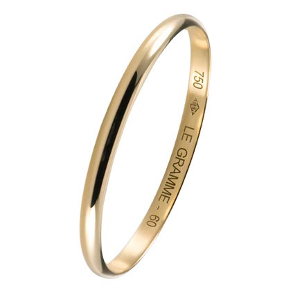 Le Gramme Demi-Jonc wedding ringLa 1g in yellow gold 750 Smooth Polished