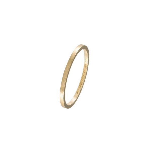 Le Gramme Ruban wedding ring 1.4 mm La 2g in yellow gold 750 Smooth Brushed