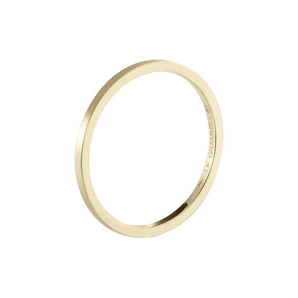 Le Gramme Ruban wedding ring 1.4 mm La 2g in yellow gold 750 Smooth Brushed